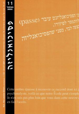 פסיכואנליזה מספר 11, נובמבר 2002 - ספרות מקצועית